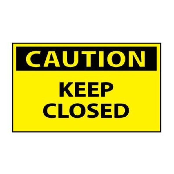 National Marker Co Machine Labels - Caution Keep Closed C81AP